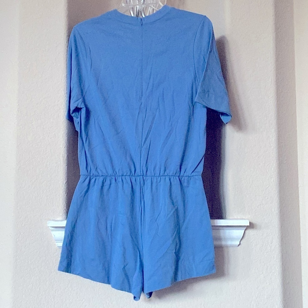 Bella Canvas Blue Short Sleeve Romper - Picture 7 of 8
